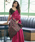Magenta Art Silk Saree