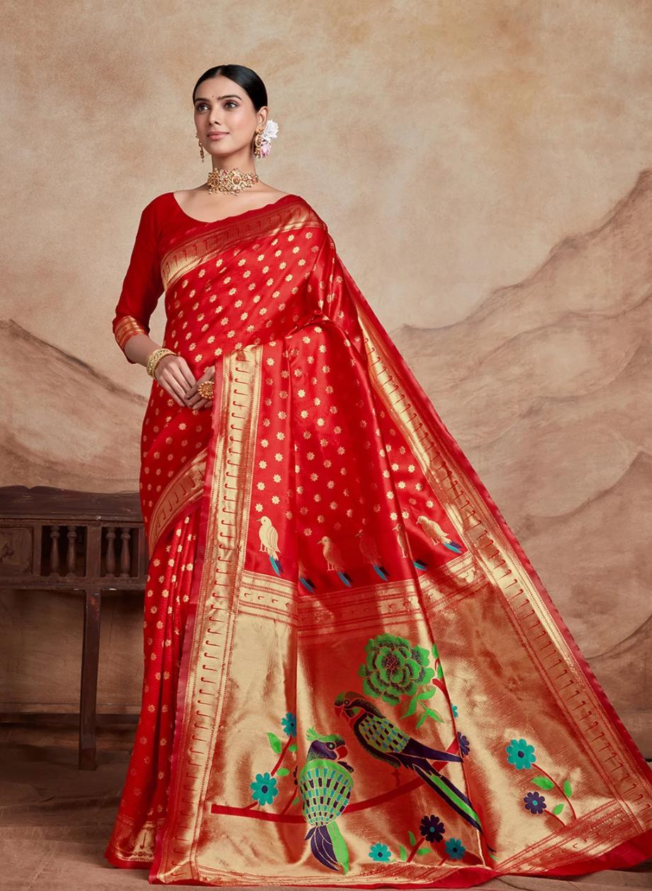 Crimson Paithani Saree