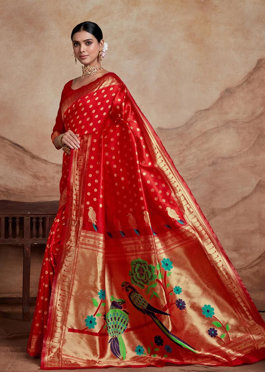 Crimson Paithani Saree