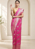 Rani Pink Banarasi Saree