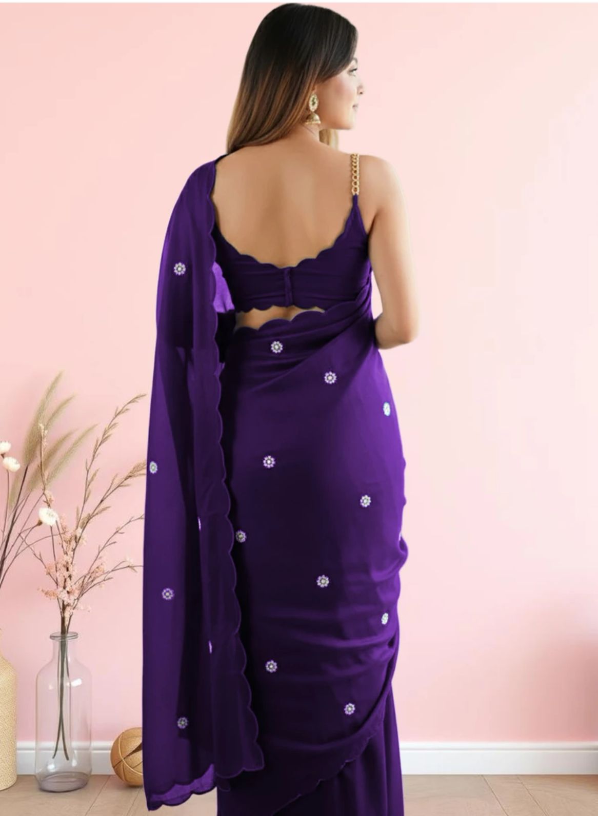 Royal Violet Saree