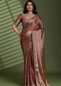 Rose Gold Tissue Saree